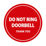Signs ByLITA Circle Do Not Ring Doorbell Sign