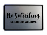 Signs ByLITA Classic Framed No Soliciting Neighbors Welcome Sign