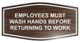 Signs ByLITA Fancy Employees Must Wash Hands Before Returning to Work Sign