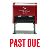 Red "PAST DUE" Self Inking Rubber Stamp
