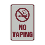 Portrait Round No Vaping Sign