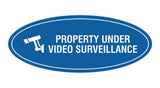 Oval Property Under Video Surveillance Sign