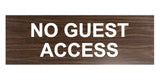 Signs ByLITA Basic No Guest Access Sign