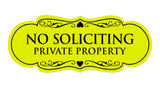 Signs ByLITA Designer No Soliciting Private Property Sign