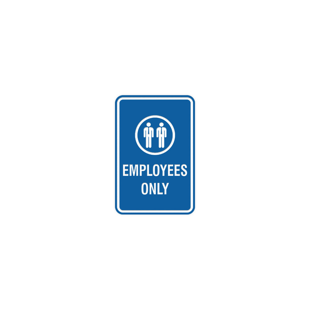 Signs ByLITA Portrait Round Employees Only Sign
