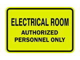Signs ByLITA Classic Framed ELECTRICAL ROOM AUTHORIZED PERSONNEL ONLY Sign