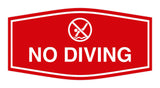 Signs ByLITA Fancy No Diving Sign with Adhesive Tape, Mounts On Any Surface