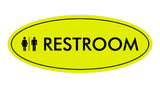 Signs ByLITA Oval Restroom Sign