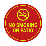Signs ByLITA Circle No Smoking on Patio Sign