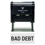 Black Bad Debt Self-Inking Office Rubber Stamp