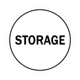 White Signs ByLITA Circle Storage Sign