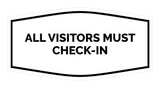 Signs ByLITA Fancy All Visitors Must Check-in Sign