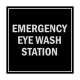 Square Emergency Eye Wash Station Sign with Adhesive Tape, Mounts On Any Surface, Weather Resistant