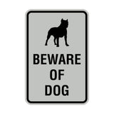 Portrait Round Beware Of Dog Sign