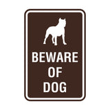 Portrait Round Beware Of Dog Sign