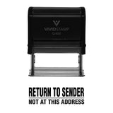 Black Return To Sender Not At This Address Self Inking Rubber Stamp