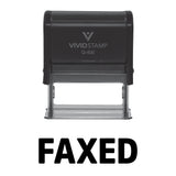 Black Simple FAXED Self-Inking Office Rubber Stamp