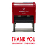 Red Thank You We Appreciate Your Business Self Inking Rubber Stamp