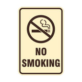 Portrait Round No Smoking Sign