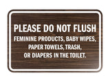 Signs ByLITA Classic Framed Please Do Not Flush Etiquette