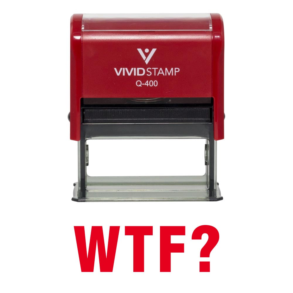 Red WTF? Novelty Stamp