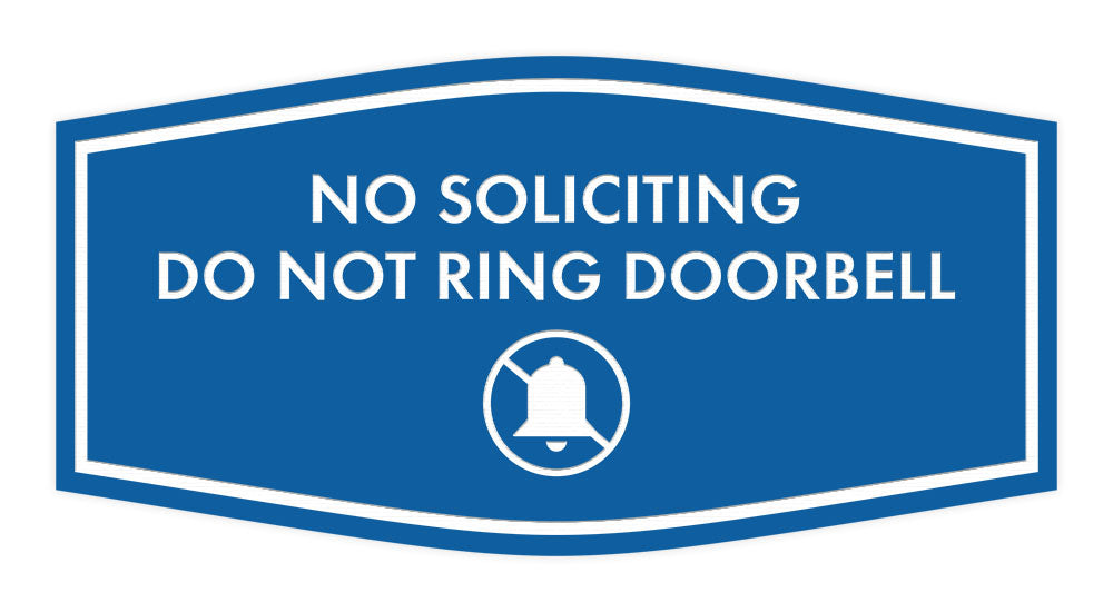 Fancy No Soliciting Do Not Ring Doorbell Wall or Door Sign