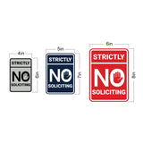 Portrait Round Strictly No Soliciting Wall or Door Sign