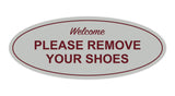 Signs ByLITA Oval Please Remove Your Shoes Sign