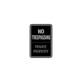 Signs ByLITA Portrait Round no trespassing private property Sign