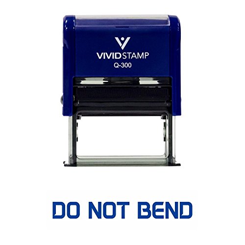 Blue Do Not Bend Office Self-Inking Office Rubber Stamp