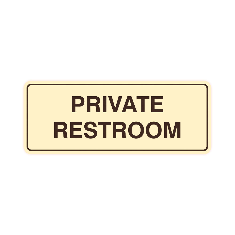Signs ByLITA Standard Private Restroom Sign