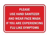 Classic Framed Please Use Hand Sanitizer and Wear Face Mask Sign