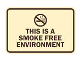 Signs ByLITA Classic Framed This Is A Smoke Free Environment Sign