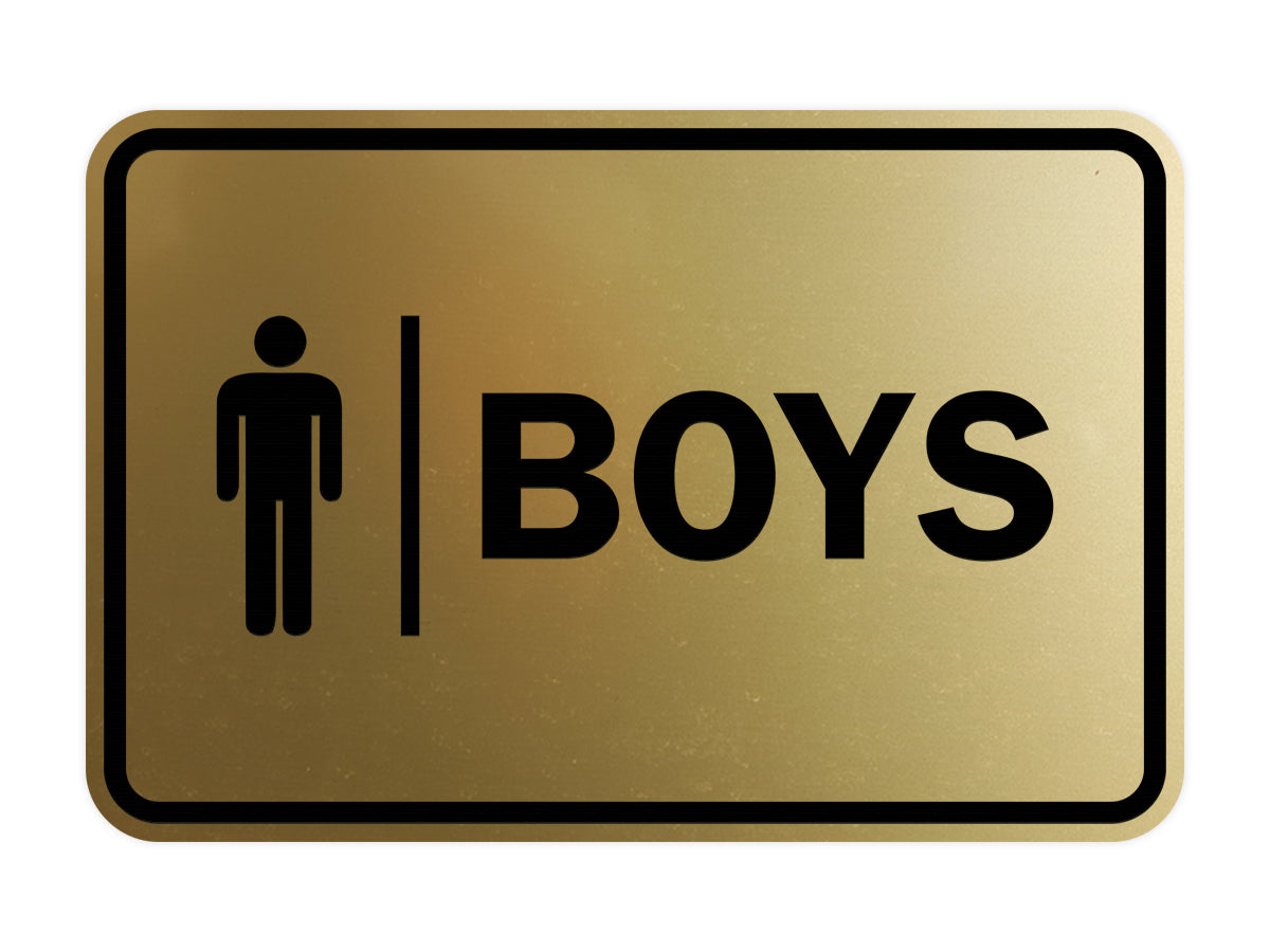 Signs ByLITA Classic Boys (male bathroom icon) Sign