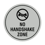 Circle No Handshake Zone Sign