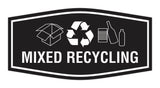Fancy Mixed Recycling Wall or Door Sign