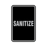 Portrait Round Sanitize Sign