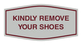 Signs ByLITA Fancy Kindly Remove Your Shoes Sign
