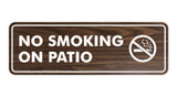 Standard No Smoking On Patio Sign