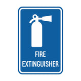 Portrait Round Fire Extinguisher Sign