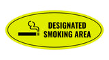 Signs ByLITA Oval Designated Smoking Area Sign