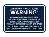Signs ByLITA Classic Framed California Proposition 65 Sign Alcoholic Beverages