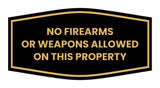Fancy No Firearms or Weapons Allowed on this Property Wall or Door Sign