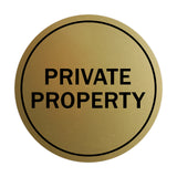 Signs ByLITA Circle Private Property Sign