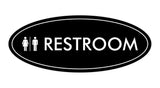 Signs ByLITA Oval Unisex Restroom Sign