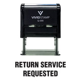 Red Return Service Requested Self Inking Rubber Stamp