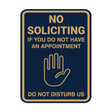Portrait Round No Soliciting If You Do Not Have An Appointment Do Not Disturb Us Wall or Door Sign