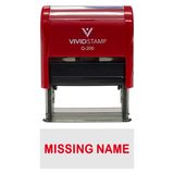 Missing Name Teacher Self-Inking Office Rubber Stamp