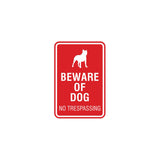 Signs ByLITA Portrait Round Beware of dog no trespassing Sign
