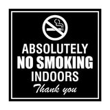 Signs ByLITA Square Absolutely No Indoor Smoking Thank You Sign